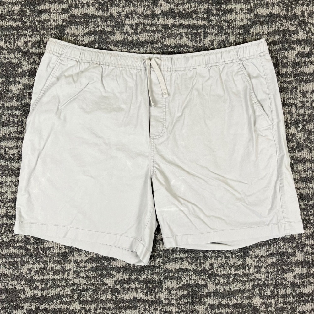 Old Navy Jogger Shorts Mens XXL Gray Built-In Flex Elastic Waist Casual Cotton